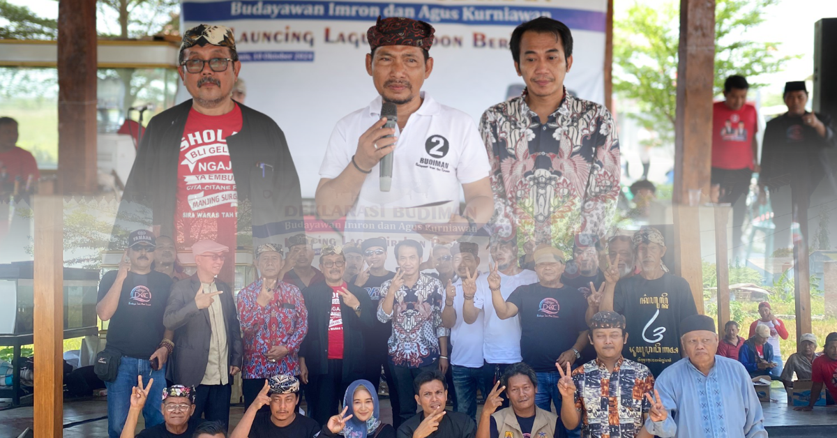 BUDIMAN Deklarasikan Dukungan untuk Imron-Agus, Diiringi Tari Topeng dan Lagu Cirebon Beriman